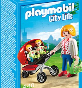 Playmobil City Life - Mor Med Barnevogn Til Tvillinger - 5573