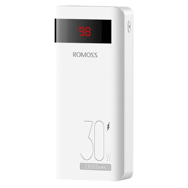 Romoss Sense 6PS Pro 20000mAh 30W USB-C PD Powerbank, Hvid