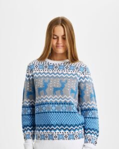 Traditionel Julesweater Blå – dame / kvinder